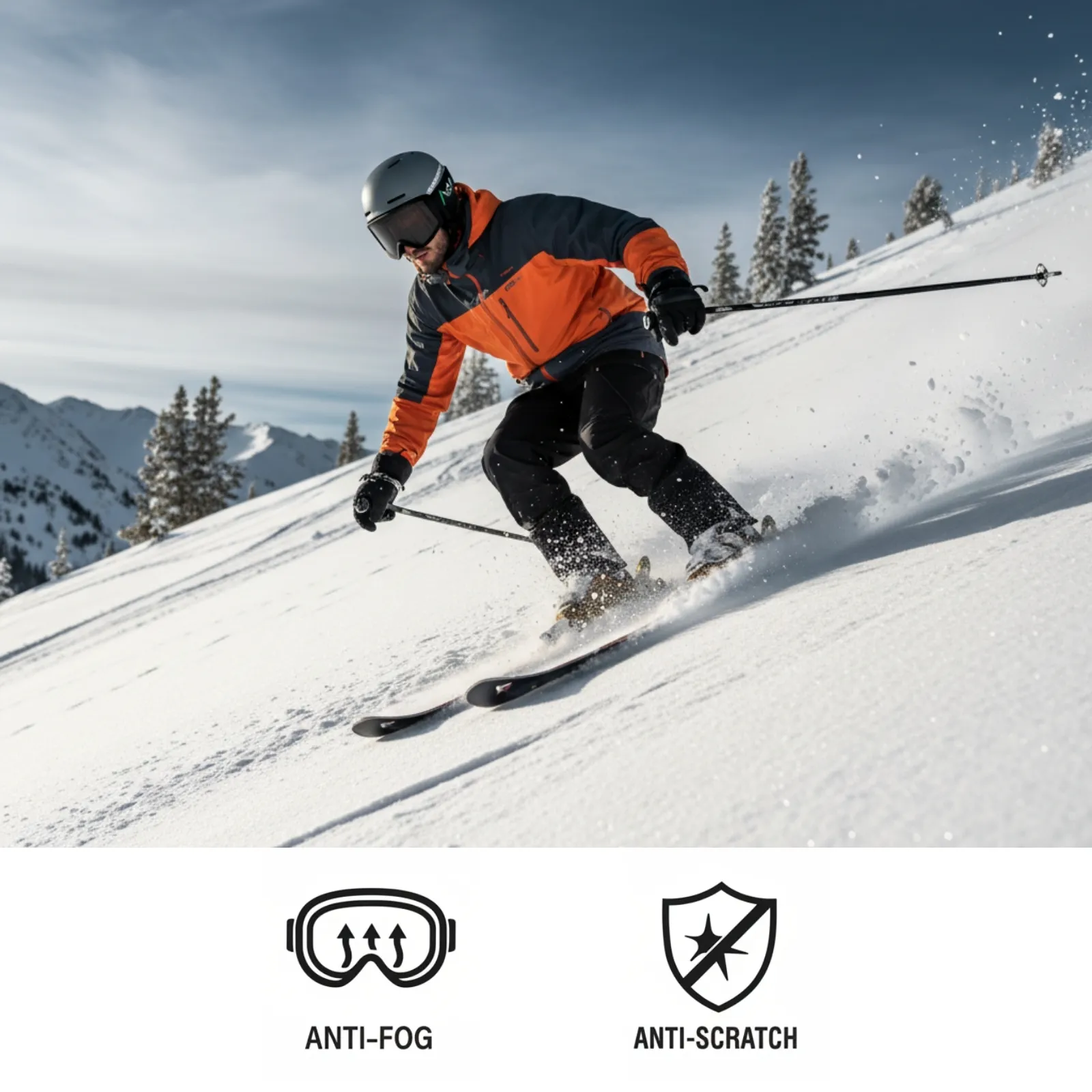 Monvu Sports Peak Basic skibril met dubbele anti-fog lens